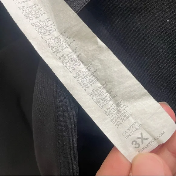 Fabletics Motion 365+ Jumpsuit One Piece Size 3x BLACK Sculpting Workout Stretch - Picture 7 of 8